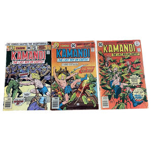 DC Comics KAMANDI Last Boy on Earth #4, #44, & #49 / 1976-1977 Good VTG